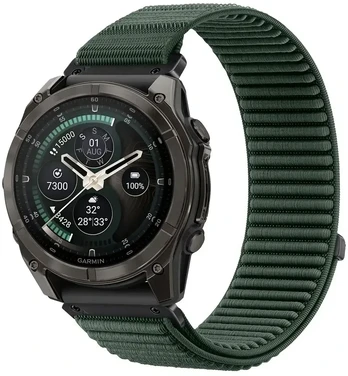 Žalia (Military) apyrankė Garmin Fenix 5 / 6 / 6 Pro / 7 / 8 / 8 Pro / 9 / 9 Pro (47 mm) "Tech-Protect NylonLoop"