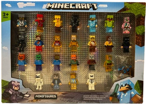 Figūrėlės konstruktoriams My World Minecraft, 24 vnt.