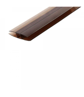 Polikarbonato sujungimo profilis H - 10mm x 3m/6m (bronza) : Ilgis - 3 m