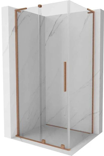 Dušo kabina Mexen Velar L, 120 x 100 cm, Brushed copper/Transparent