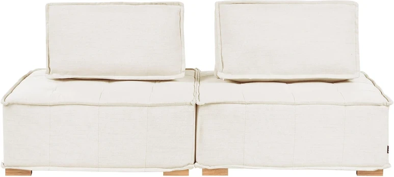 Beliani Dvivietė modulinė sofa TIBRO, balkšva