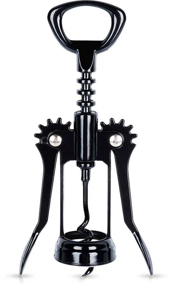 Vyno atidarytuvas metalinis juodas 19,5 cm