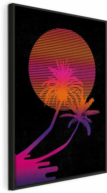 Artgeist Paveikslas - Palm at Sunrise (1 Part) Vertical