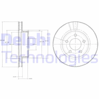 Stabdžių diskas DELPHI BG3546
