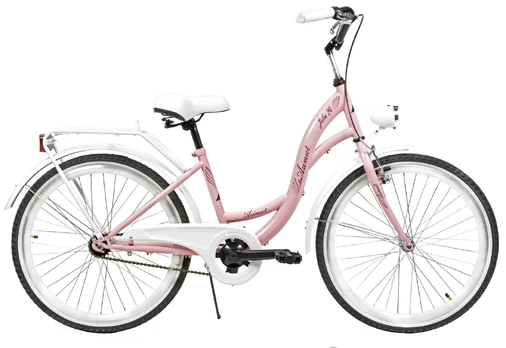 Dviratis AZIMUT Julie 24" 2023 pink-white