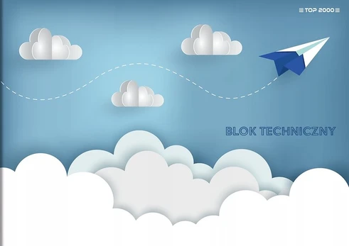Techninis blokas A4, 10 lapų, 140g, Top 2000, baltas