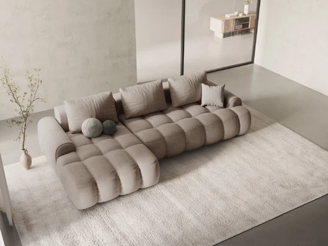 Left Corner Sofa With Bed Function And Box, "Linz", 3 Seats, 275x142x84 Made in Europe