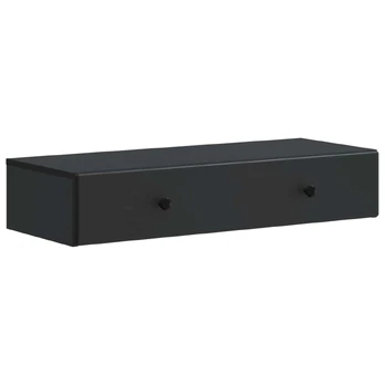 Sieninis šoninis staliukas Juoda 87,5 x 34,5 x 17 cm