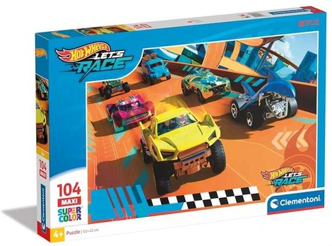 Clementoni CLE puzzle 104 maxi SuperKolor Hot Wheels 25762