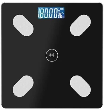 Išmaniosios svarstyklės, juodos spalvos,180kg