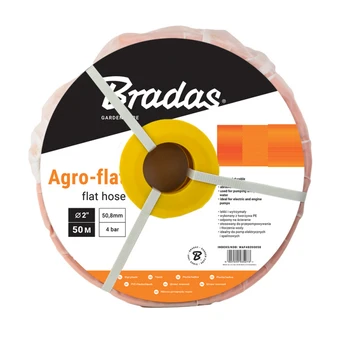 Plokščia vandens žarna Bradas Agro-flat Pe, 4 Bar, 50 m