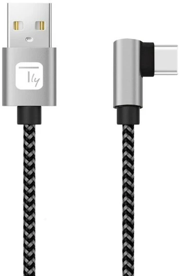 Techly USB 2.0 Type-C kampuotas į Type-A laidas, 3A, 1 m, pintas