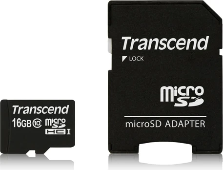 Transcend microSDXC/SDHC Class 10 16GB with Adapter