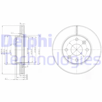 Stabdžių diskas DELPHI BG3802
