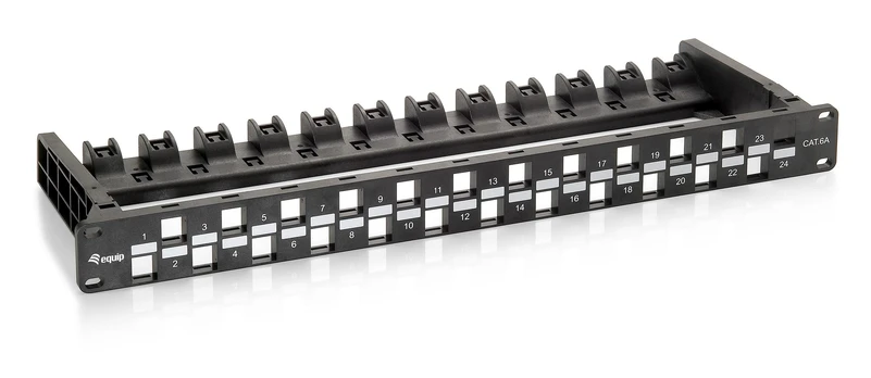 Equip Patchpanel 24x RJ45 Cat6A 19" ungeschirmt Keystone