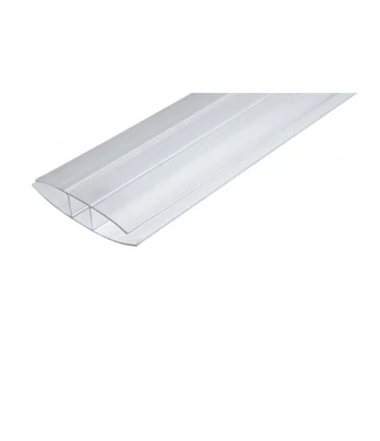 Polikarbonato sujungimo profilis H - 6mm x 3.5m/7m (skaidrus) : Ilgis - 3.5 m