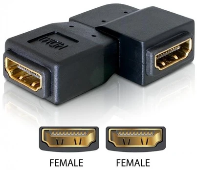 Delock Adapteris HDMI Buchse > HDMI Buchse 90°links