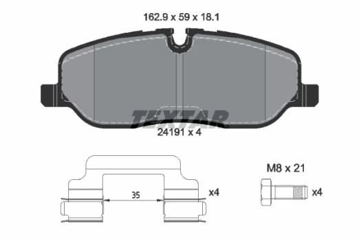 TEXTAR 2419101 Brake pad set