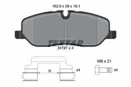 TEXTAR 2419101 Brake pad set kaina