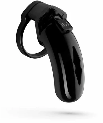 Shots Lockdown Secure Large Cage - Adjustable Fit, Juodas, 5 Rings