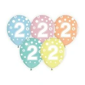 Balionas su numeriu 2, 12 / 5 vnt. kaina