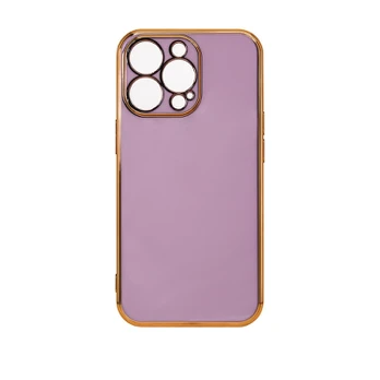 Dėklas Lighting Color Case for Xiaomi Redmi Note 11 Violetinis, auksiniais kraštais
