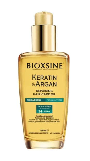 BIOXCIN Keratin&Argan atstatomasis plaukų aliejus 150ml