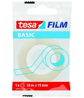 Lipni juostelė TESA FILM Basic, skaidri, 15 mm x 33 m kaina