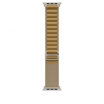 Apyrankė Apple Watch 49mm Tan Alpine Loop - Medium - Natural Titanium Finish