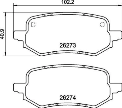 Stabdžių trinkelių rinkinys, diskinis stabdys BREMBO P 24 237