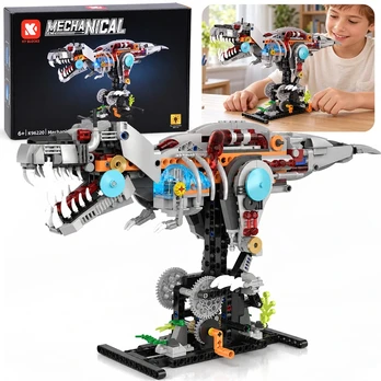 Jokomisiada Technic Bricks Build a Mechanical T-Rex Dinosaur 730pcs ZA6375