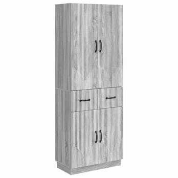 Spintelė 2 pcs Pilka Sonoma Apdirbta mediena