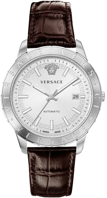 Vyriškas Versace Univers automatinis laikrodis sidabrinis