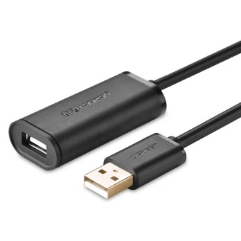 Ugreen active extension cable USB-A (male) - USB-A (female) USB 2.0 480Mb/s 20m black (US121)