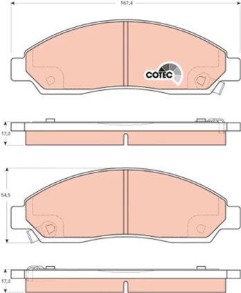 TRW GDB3466 Brake pad set
