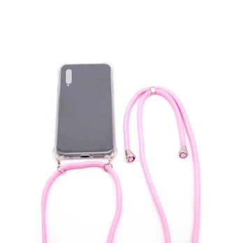 Evelatus Samsung A50 Dėklas su virve Pink Transparent