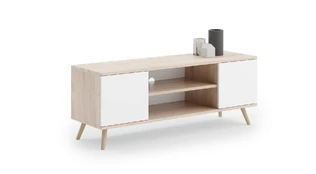 TV spintelė Focus Oak/White, 155x50x40 cm kaina