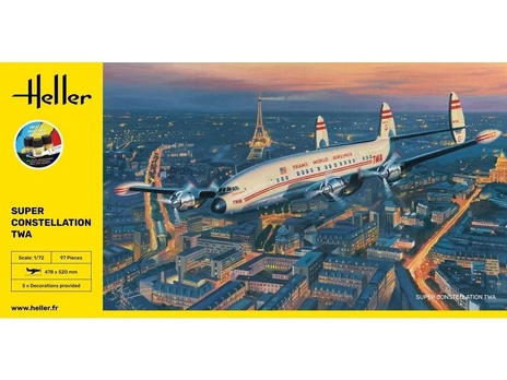 Heller - Lockheed Super Constellation TWA dovanų komplektas, 1/72, 58391