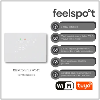 Feelspot WTH25.05RF Wi-Fi termoreguliatorius, baltas