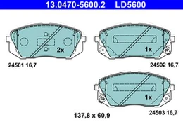 ATE 13.0470-5600.2 Brake pad set