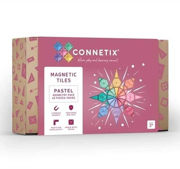 Connetix Pastelinis Geometrinis rinkinys 40 dalių