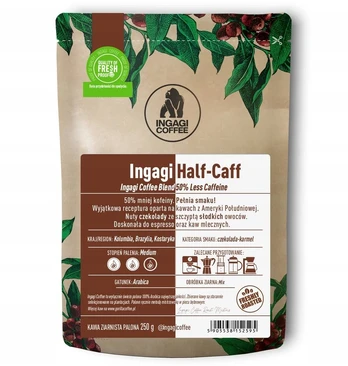 Kavos pupelės Ingagi Coffee Half-Caff 1kg