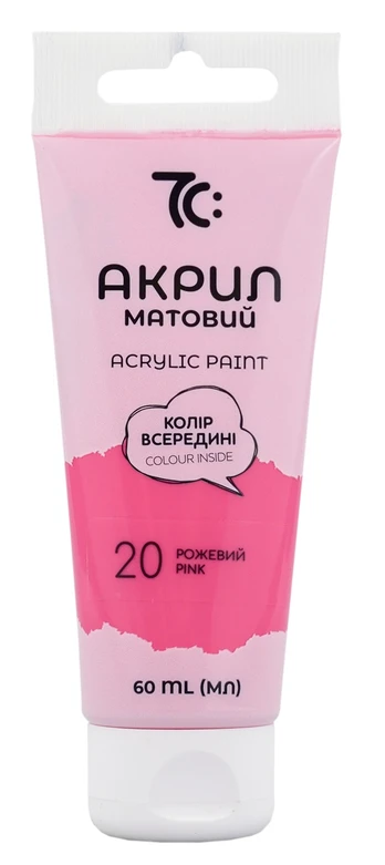 Akriliniai dažai 7C, 60 ml, rožinės sp.