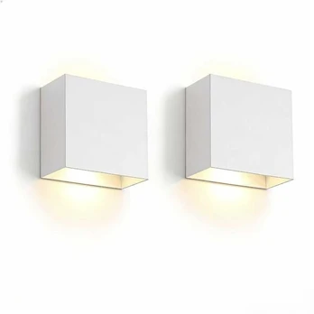 LED sieninė lempa, 2 vnt., 12W, 3000K, balta