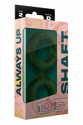 SHAFT Double C-Ring Model D Medium Green Flexiskin Silicone