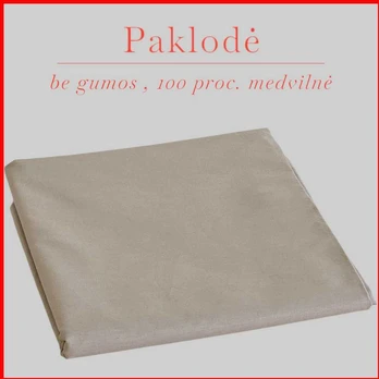 100 proc. medvilnės paklodė - 180x240cm.