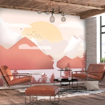Fototapetas Artgeist Landscape At Sunset, 245 cm x 175 cm