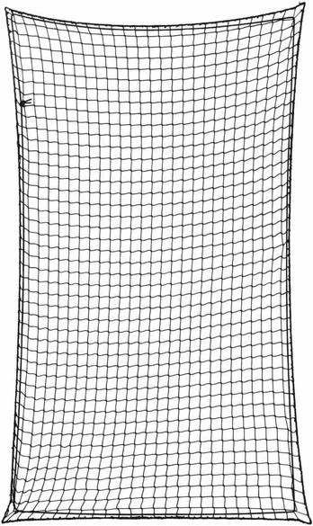 Priekabos tinklas su elastine virve, juodas, 2,1x1,25m, PP