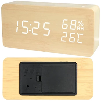 Electronic alarm clock thermometer usb hygrometer clock