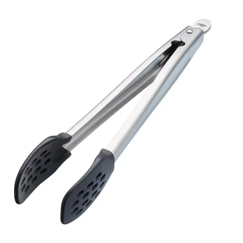 Virtuvinės žnyplės Masterclass, 28 cm, sidabro/juoda